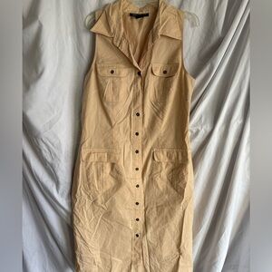 Jones New York Beige Sleeveless Dress Size 10